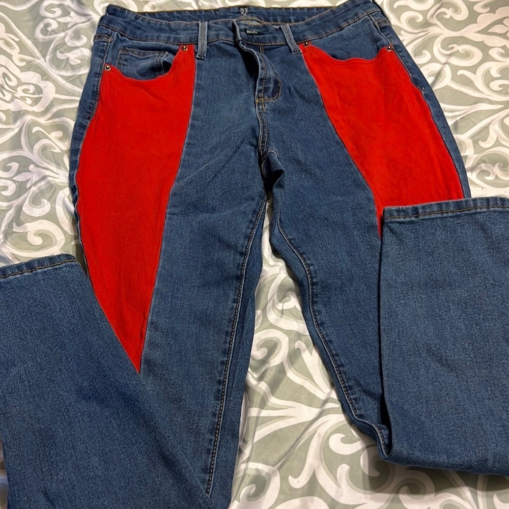 New York & Co worn 1x jeans. Super cute Sz 10 slimming. High waist - Picture 2 of 5